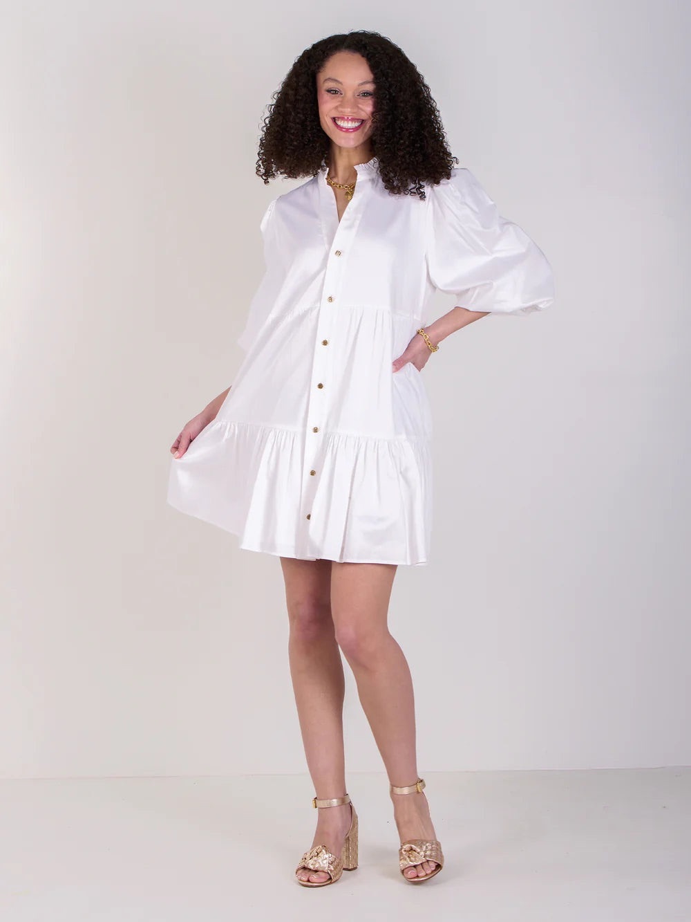 Emily McCarthy White Sadie Mini Dress